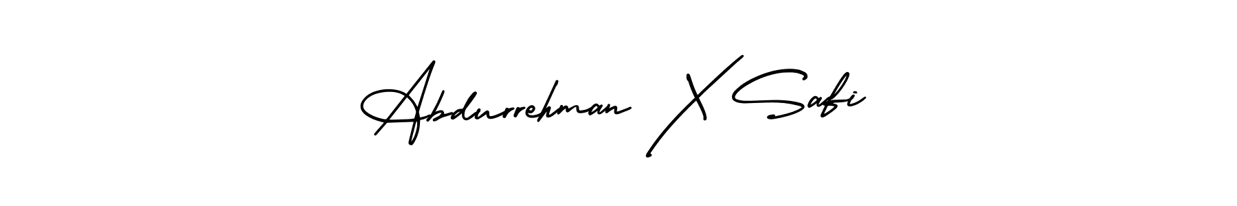 AmerikaSignatureDemo-Regular is a professional signature style that is perfect for those who want to add a touch of class to their signature. It is also a great choice for those who want to make their signature more unique. Get Abdurrehman X Safi name to fancy signature for free. Abdurrehman X Safi signature style 3 images and pictures png