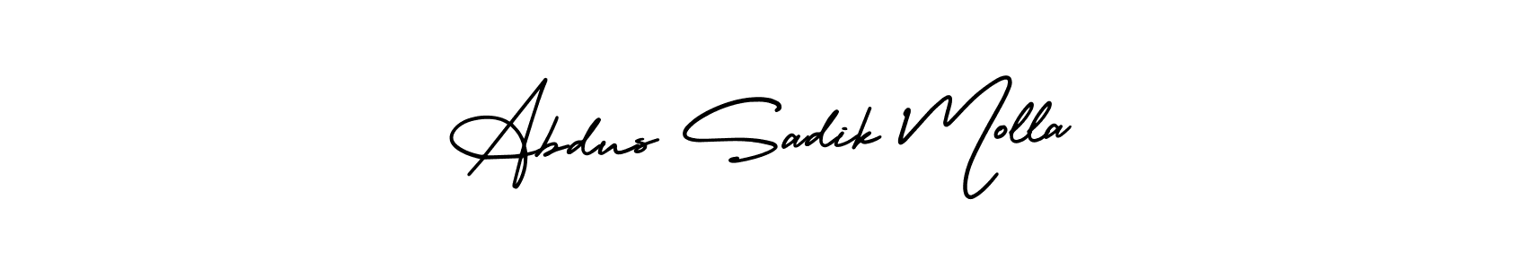 if you are searching for the best signature style for your name Abdus Sadik Molla. so please give up your signature search. here we have designed multiple signature styles  using AmerikaSignatureDemo-Regular. Abdus Sadik Molla signature style 3 images and pictures png