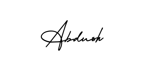 This is the best signature style for the Abdush name. Also you like these signature font (AmerikaSignatureDemo-Regular). Mix name signature. Abdush signature style 3 images and pictures png