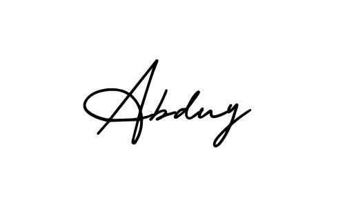 How to make Abduy signature? AmerikaSignatureDemo-Regular is a professional autograph style. Create handwritten signature for Abduy name. Abduy signature style 3 images and pictures png