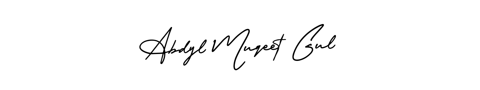 Also You can easily find your signature by using the search form. We will create Abdyl Muqeet Gul name handwritten signature images for you free of cost using AmerikaSignatureDemo-Regular sign style. Abdyl Muqeet Gul signature style 3 images and pictures png