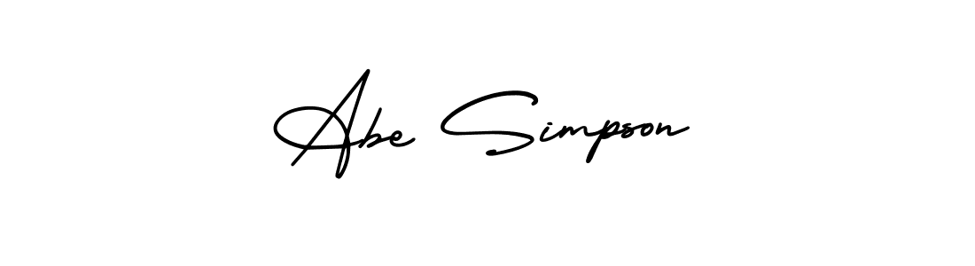 Make a beautiful signature design for name Abe Simpson. With this signature (AmerikaSignatureDemo-Regular) style, you can create a handwritten signature for free. Abe Simpson signature style 3 images and pictures png