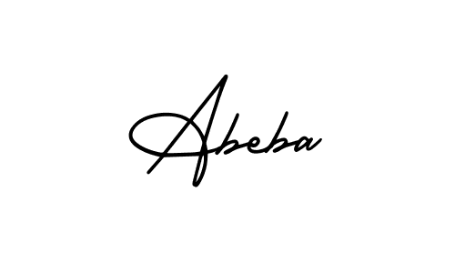 Make a beautiful signature design for name Abeba. With this signature (AmerikaSignatureDemo-Regular) style, you can create a handwritten signature for free. Abeba signature style 3 images and pictures png