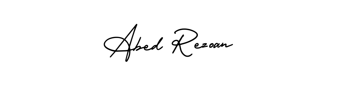 You should practise on your own different ways (AmerikaSignatureDemo-Regular) to write your name (Abed Rezoan) in signature. don't let someone else do it for you. Abed Rezoan signature style 3 images and pictures png