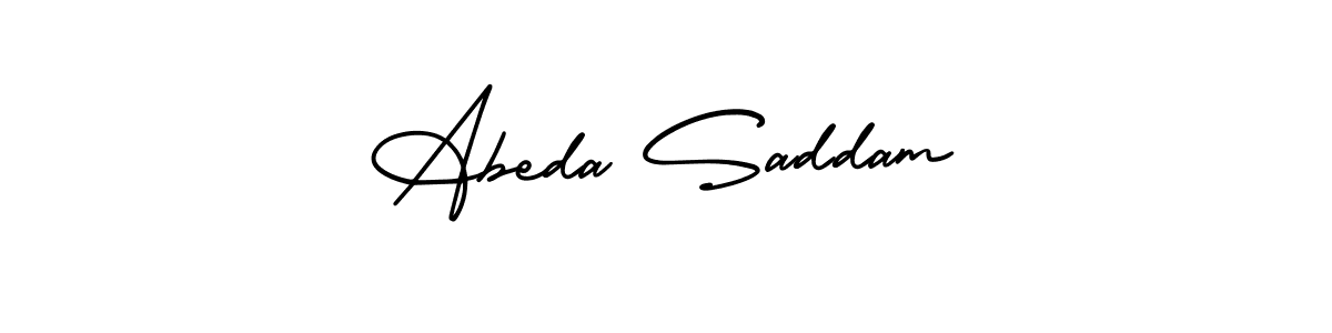 Create a beautiful signature design for name Abeda Saddam. With this signature (AmerikaSignatureDemo-Regular) fonts, you can make a handwritten signature for free. Abeda Saddam signature style 3 images and pictures png