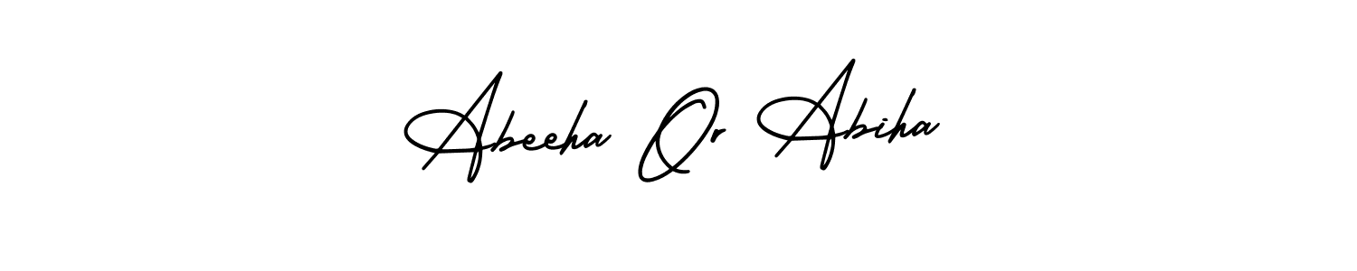 Also we have Abeeha Or Abiha name is the best signature style. Create professional handwritten signature collection using AmerikaSignatureDemo-Regular autograph style. Abeeha Or Abiha signature style 3 images and pictures png