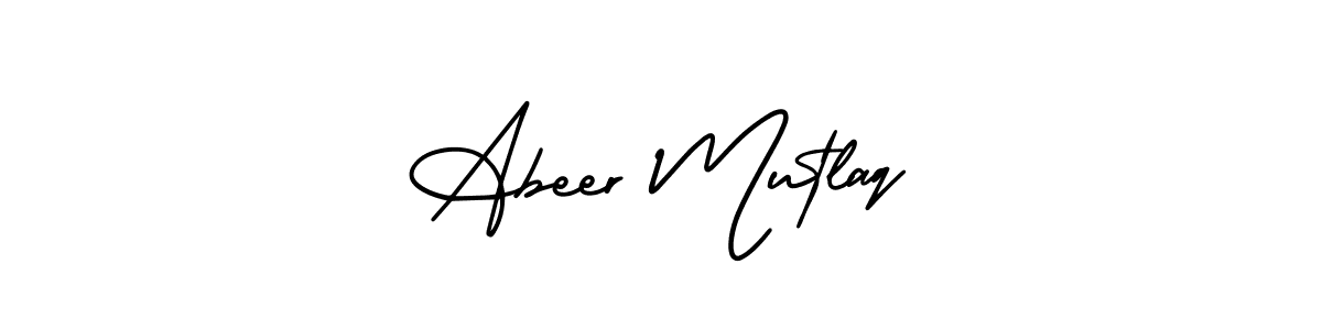 Also You can easily find your signature by using the search form. We will create Abeer Mutlaq name handwritten signature images for you free of cost using AmerikaSignatureDemo-Regular sign style. Abeer Mutlaq signature style 3 images and pictures png