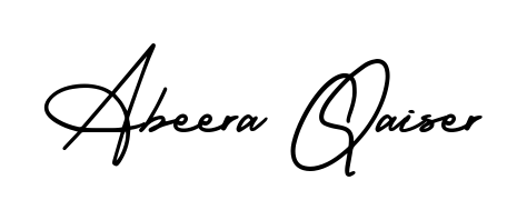 Check out images of Autograph of Abeera Qaiser name. Actor Abeera Qaiser Signature Style. AmerikaSignatureDemo-Regular is a professional sign style online. Abeera Qaiser signature style 3 images and pictures png