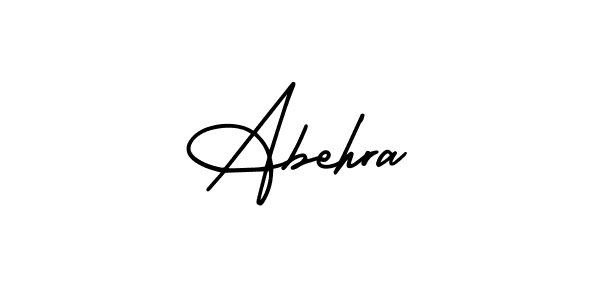 How to make Abehra name signature. Use AmerikaSignatureDemo-Regular style for creating short signs online. This is the latest handwritten sign. Abehra signature style 3 images and pictures png