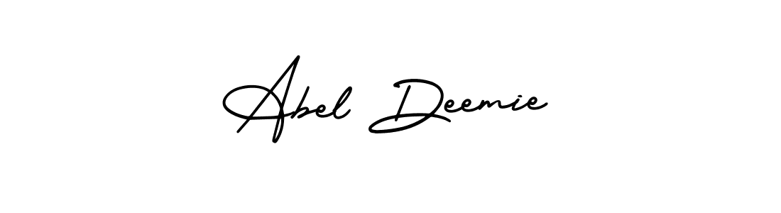 Similarly AmerikaSignatureDemo-Regular is the best handwritten signature design. Signature creator online .You can use it as an online autograph creator for name Abel Deemie. Abel Deemie signature style 3 images and pictures png