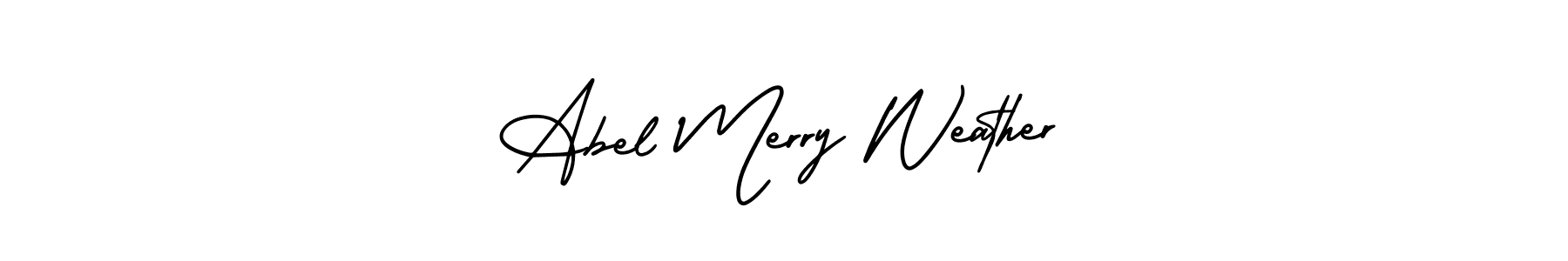if you are searching for the best signature style for your name Abel Merry Weather. so please give up your signature search. here we have designed multiple signature styles  using AmerikaSignatureDemo-Regular. Abel Merry Weather signature style 3 images and pictures png