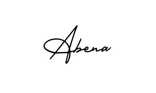 Use a signature maker to create a handwritten signature online. With this signature software, you can design (AmerikaSignatureDemo-Regular) your own signature for name Abena. Abena signature style 3 images and pictures png
