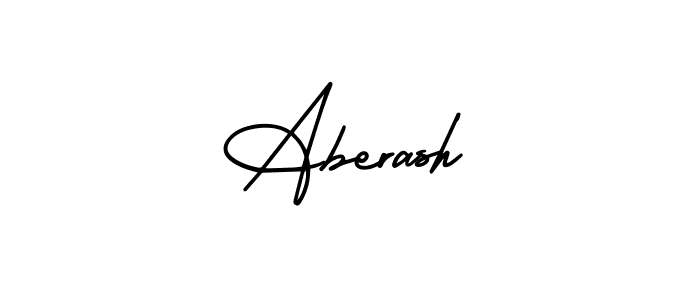 Use a signature maker to create a handwritten signature online. With this signature software, you can design (AmerikaSignatureDemo-Regular) your own signature for name Aberash. Aberash signature style 3 images and pictures png