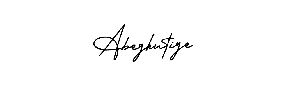 Make a beautiful signature design for name Abeyhutiye. With this signature (AmerikaSignatureDemo-Regular) style, you can create a handwritten signature for free. Abeyhutiye signature style 3 images and pictures png