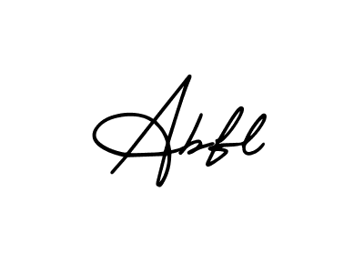 How to make Abfl name signature. Use AmerikaSignatureDemo-Regular style for creating short signs online. This is the latest handwritten sign. Abfl signature style 3 images and pictures png