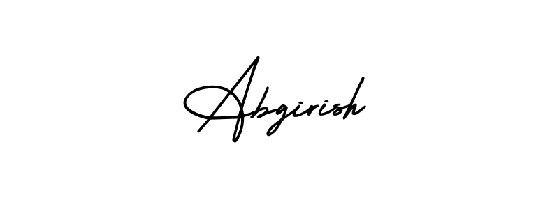 How to make Abgirish name signature. Use AmerikaSignatureDemo-Regular style for creating short signs online. This is the latest handwritten sign. Abgirish signature style 3 images and pictures png