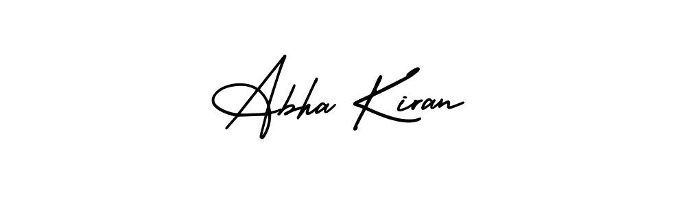 How to make Abha Kiran name signature. Use AmerikaSignatureDemo-Regular style for creating short signs online. This is the latest handwritten sign. Abha Kiran signature style 3 images and pictures png