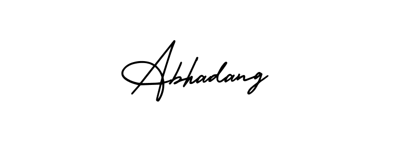 How to make Abhadang signature? AmerikaSignatureDemo-Regular is a professional autograph style. Create handwritten signature for Abhadang name. Abhadang signature style 3 images and pictures png