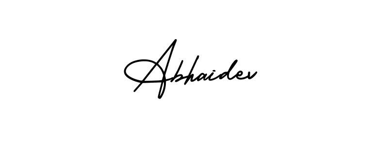 How to make Abhaidev name signature. Use AmerikaSignatureDemo-Regular style for creating short signs online. This is the latest handwritten sign. Abhaidev signature style 3 images and pictures png