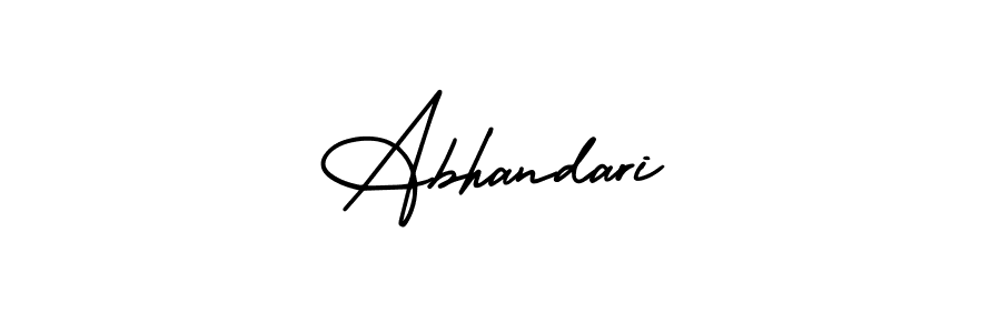 Make a beautiful signature design for name Abhandari. With this signature (AmerikaSignatureDemo-Regular) style, you can create a handwritten signature for free. Abhandari signature style 3 images and pictures png
