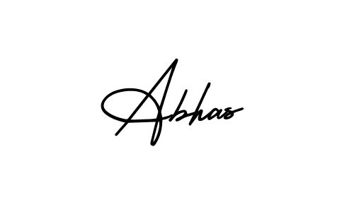 Use a signature maker to create a handwritten signature online. With this signature software, you can design (AmerikaSignatureDemo-Regular) your own signature for name Abhas. Abhas signature style 3 images and pictures png