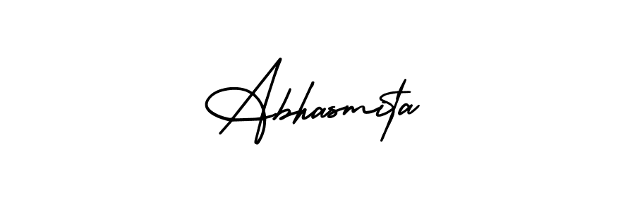 It looks lik you need a new signature style for name Abhasmita. Design unique handwritten (AmerikaSignatureDemo-Regular) signature with our free signature maker in just a few clicks. Abhasmita signature style 3 images and pictures png