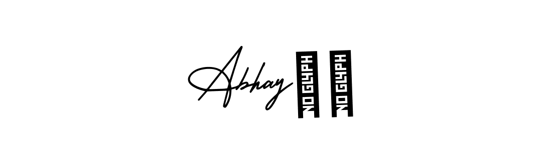 Use a signature maker to create a handwritten signature online. With this signature software, you can design (AmerikaSignatureDemo-Regular) your own signature for name Abhay❤️. Abhay❤️ signature style 3 images and pictures png