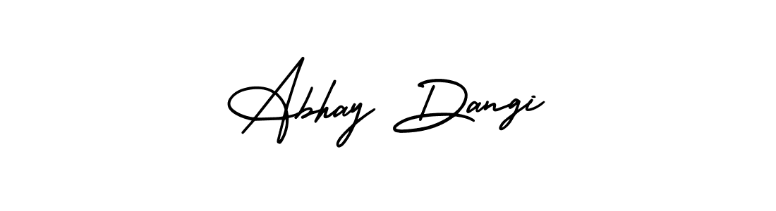 You should practise on your own different ways (AmerikaSignatureDemo-Regular) to write your name (Abhay Dangi) in signature. don't let someone else do it for you. Abhay Dangi signature style 3 images and pictures png