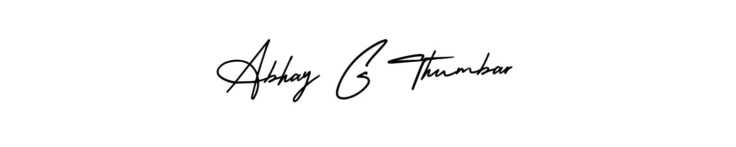 Make a beautiful signature design for name Abhay G Thumbar. With this signature (AmerikaSignatureDemo-Regular) style, you can create a handwritten signature for free. Abhay G Thumbar signature style 3 images and pictures png