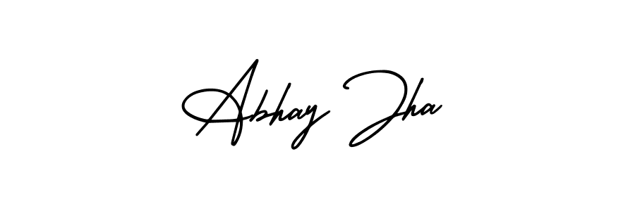 How to make Abhay Jha name signature. Use AmerikaSignatureDemo-Regular style for creating short signs online. This is the latest handwritten sign. Abhay Jha signature style 3 images and pictures png