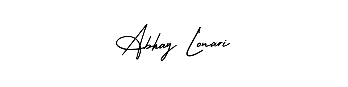 Use a signature maker to create a handwritten signature online. With this signature software, you can design (AmerikaSignatureDemo-Regular) your own signature for name Abhay Lonari. Abhay Lonari signature style 3 images and pictures png