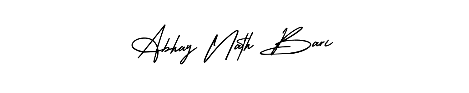 It looks lik you need a new signature style for name Abhay Nath Bari. Design unique handwritten (AmerikaSignatureDemo-Regular) signature with our free signature maker in just a few clicks. Abhay Nath Bari signature style 3 images and pictures png
