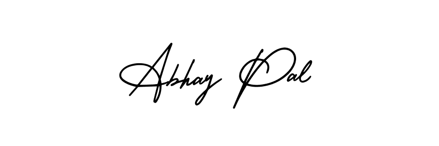 The best way (AmerikaSignatureDemo-Regular) to make a short signature is to pick only two or three words in your name. The name Abhay Pal include a total of six letters. For converting this name. Abhay Pal signature style 3 images and pictures png