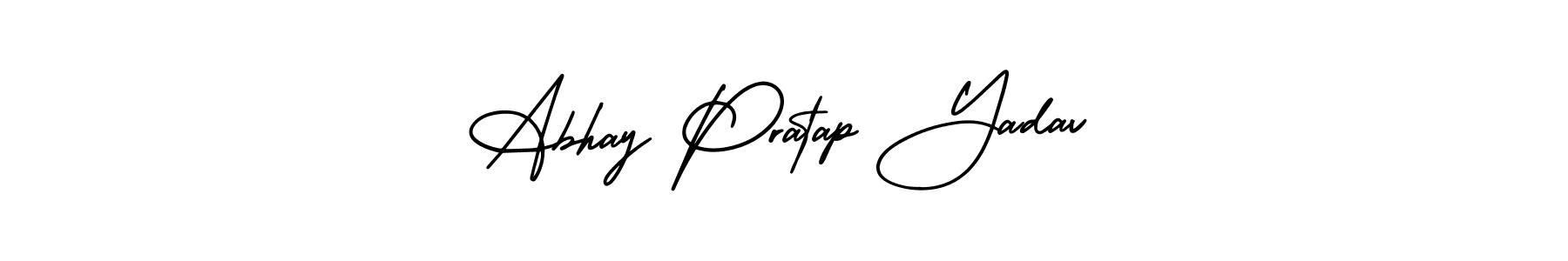 Abhay Pratap Yadav stylish signature style. Best Handwritten Sign (AmerikaSignatureDemo-Regular) for my name. Handwritten Signature Collection Ideas for my name Abhay Pratap Yadav. Abhay Pratap Yadav signature style 3 images and pictures png
