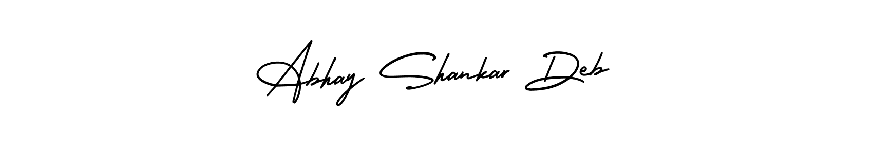 if you are searching for the best signature style for your name Abhay Shankar Deb. so please give up your signature search. here we have designed multiple signature styles  using AmerikaSignatureDemo-Regular. Abhay Shankar Deb signature style 3 images and pictures png