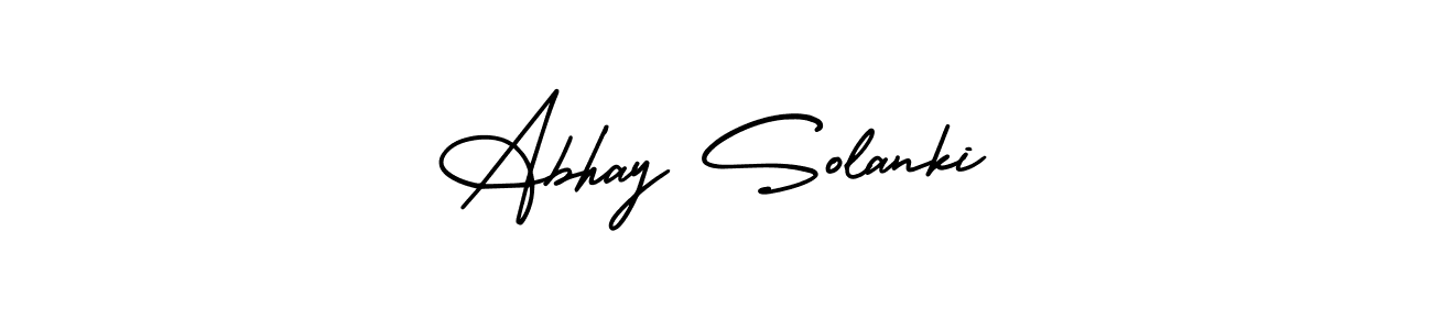 Use a signature maker to create a handwritten signature online. With this signature software, you can design (AmerikaSignatureDemo-Regular) your own signature for name Abhay Solanki. Abhay Solanki signature style 3 images and pictures png