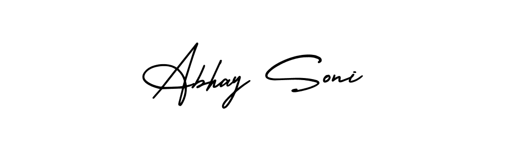 Design your own signature with our free online signature maker. With this signature software, you can create a handwritten (AmerikaSignatureDemo-Regular) signature for name Abhay Soni. Abhay Soni signature style 3 images and pictures png