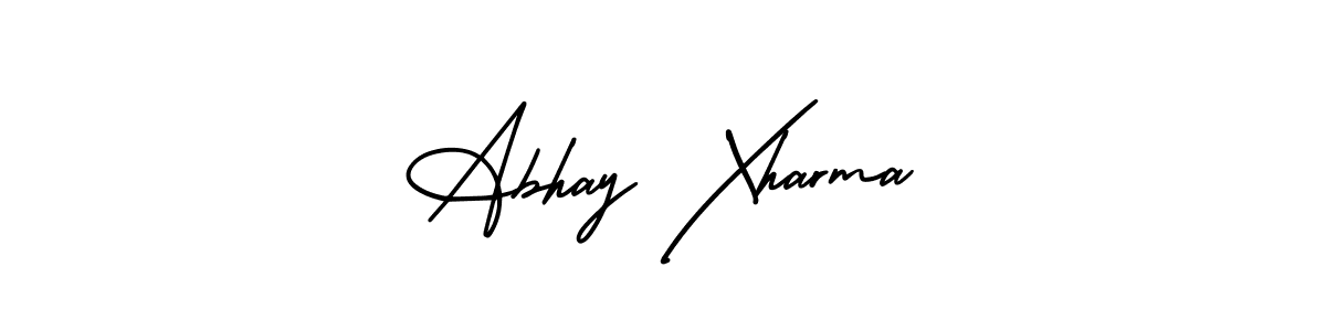 Also You can easily find your signature by using the search form. We will create Abhay Xharma name handwritten signature images for you free of cost using AmerikaSignatureDemo-Regular sign style. Abhay Xharma signature style 3 images and pictures png