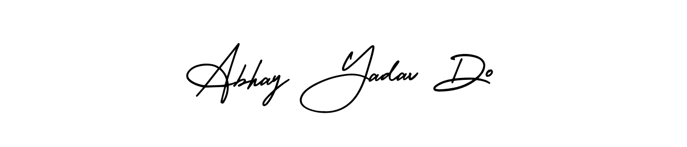 This is the best signature style for the Abhay Yadav Do name. Also you like these signature font (AmerikaSignatureDemo-Regular). Mix name signature. Abhay Yadav Do signature style 3 images and pictures png