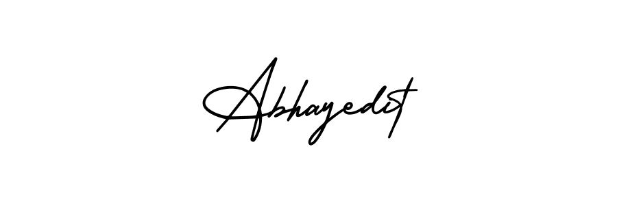 You should practise on your own different ways (AmerikaSignatureDemo-Regular) to write your name (Abhayedit) in signature. don't let someone else do it for you. Abhayedit signature style 3 images and pictures png