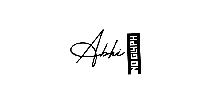 How to make Abhi✓ name signature. Use AmerikaSignatureDemo-Regular style for creating short signs online. This is the latest handwritten sign. Abhi✓ signature style 3 images and pictures png