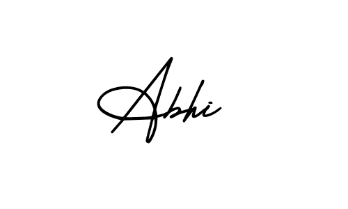Also You can easily find your signature by using the search form. We will create Abhi  name handwritten signature images for you free of cost using AmerikaSignatureDemo-Regular sign style. Abhi  signature style 3 images and pictures png