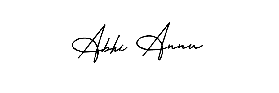 Design your own signature with our free online signature maker. With this signature software, you can create a handwritten (AmerikaSignatureDemo-Regular) signature for name Abhi Annu. Abhi Annu signature style 3 images and pictures png