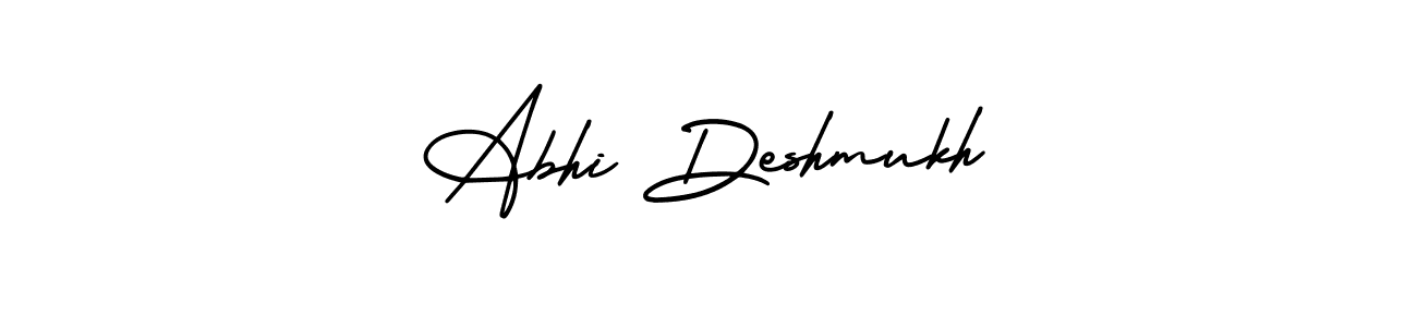 Abhi Deshmukh stylish signature style. Best Handwritten Sign (AmerikaSignatureDemo-Regular) for my name. Handwritten Signature Collection Ideas for my name Abhi Deshmukh. Abhi Deshmukh signature style 3 images and pictures png