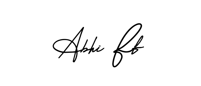 Abhi Ff stylish signature style. Best Handwritten Sign (AmerikaSignatureDemo-Regular) for my name. Handwritten Signature Collection Ideas for my name Abhi Ff. Abhi Ff signature style 3 images and pictures png