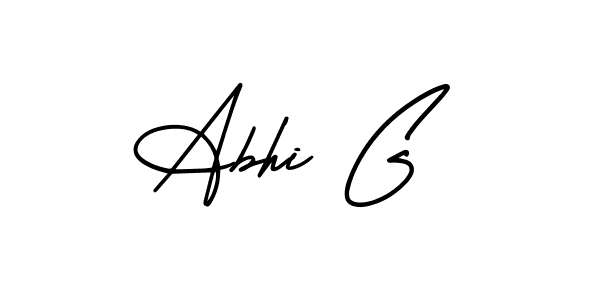 Design your own signature with our free online signature maker. With this signature software, you can create a handwritten (AmerikaSignatureDemo-Regular) signature for name Abhi G. Abhi G signature style 3 images and pictures png