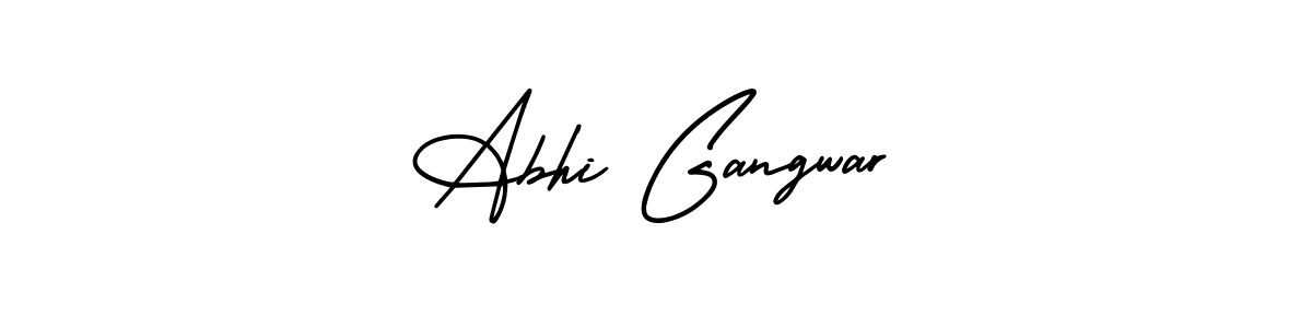 Check out images of Autograph of Abhi Gangwar name. Actor Abhi Gangwar Signature Style. AmerikaSignatureDemo-Regular is a professional sign style online. Abhi Gangwar signature style 3 images and pictures png
