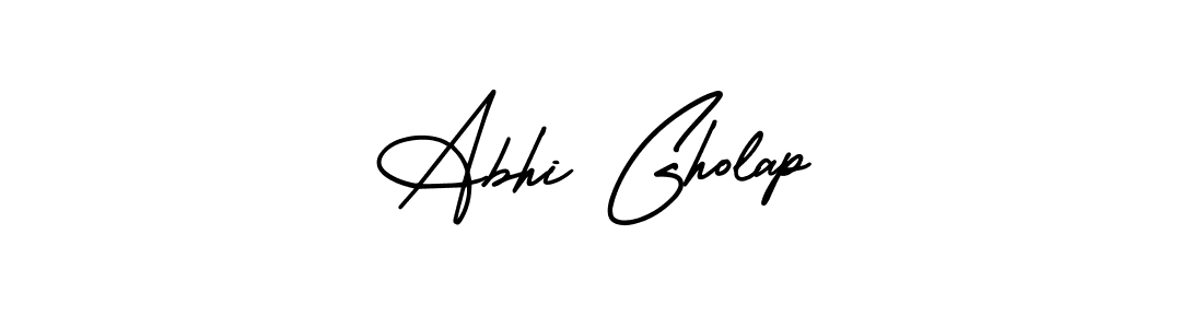 It looks lik you need a new signature style for name Abhi Gholap. Design unique handwritten (AmerikaSignatureDemo-Regular) signature with our free signature maker in just a few clicks. Abhi Gholap signature style 3 images and pictures png