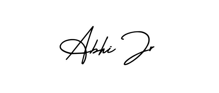 How to make Abhi Jr name signature. Use AmerikaSignatureDemo-Regular style for creating short signs online. This is the latest handwritten sign. Abhi Jr signature style 3 images and pictures png