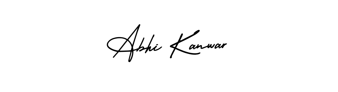 The best way (AmerikaSignatureDemo-Regular) to make a short signature is to pick only two or three words in your name. The name Abhi Kanwar include a total of six letters. For converting this name. Abhi Kanwar signature style 3 images and pictures png